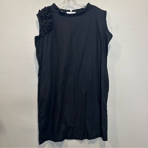 Sibel Saral | XS Black mid length asymmetrical sleeve ruffle detail - Picture 4 of 8